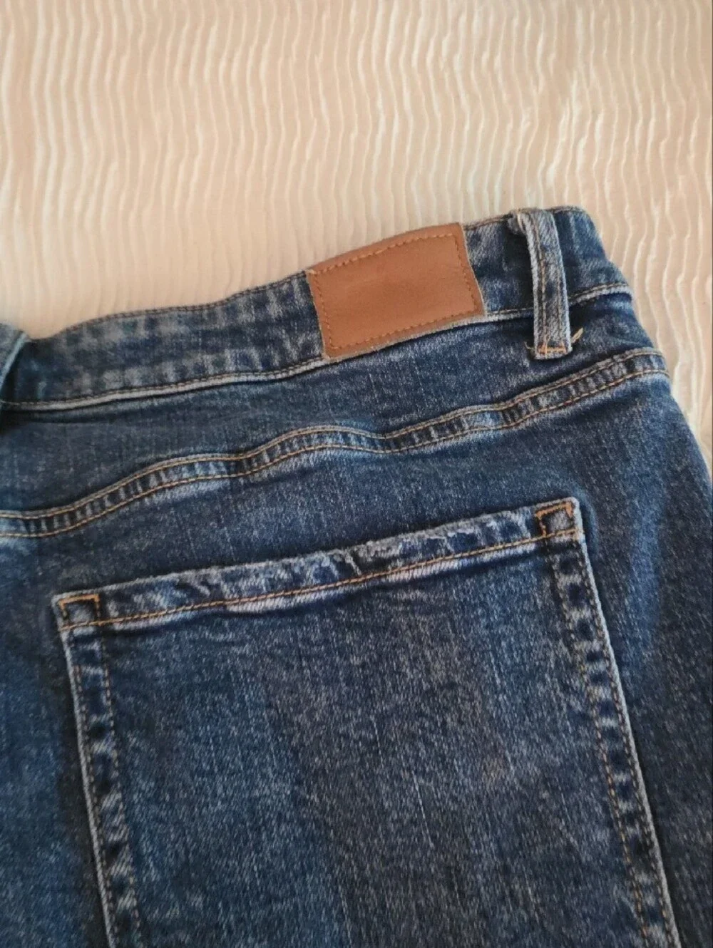 BKE Men's Ripped Boyfriend Jeans - Dark Blue Denim